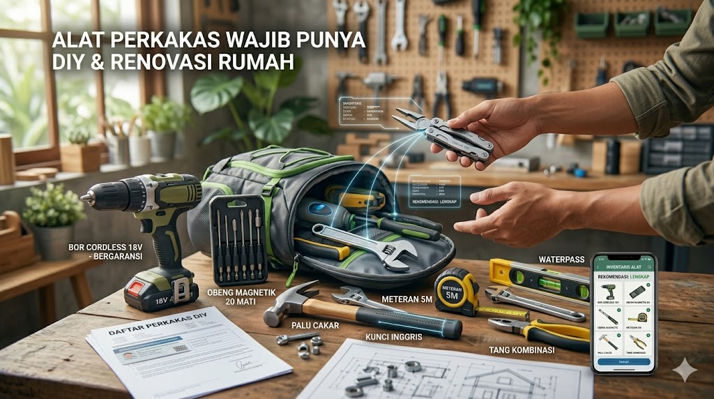 Alat Perkakas Wajib Punya untuk Keperluan DIY & Renovasi Rumah