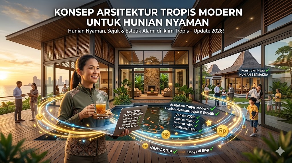 Mengenal Konsep Arsitektur Tropis Modern untuk Hunian Nyaman