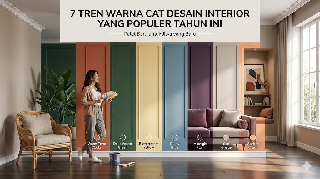 7 tren warna cat desain interior yang populer tahun ini