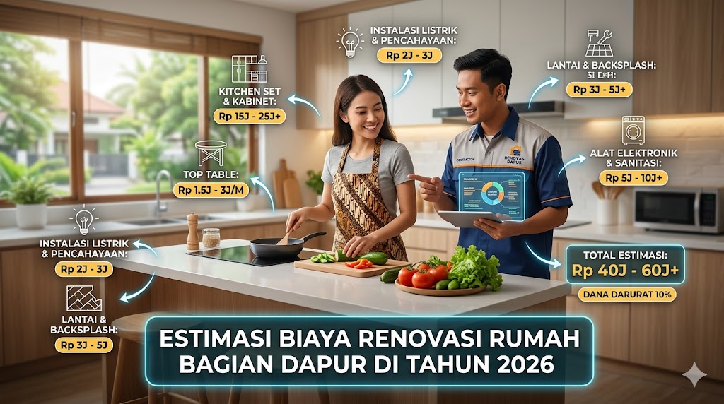 Estimasi Biaya Renovasi Rumah Bagian Dapur di Tahun 2026
