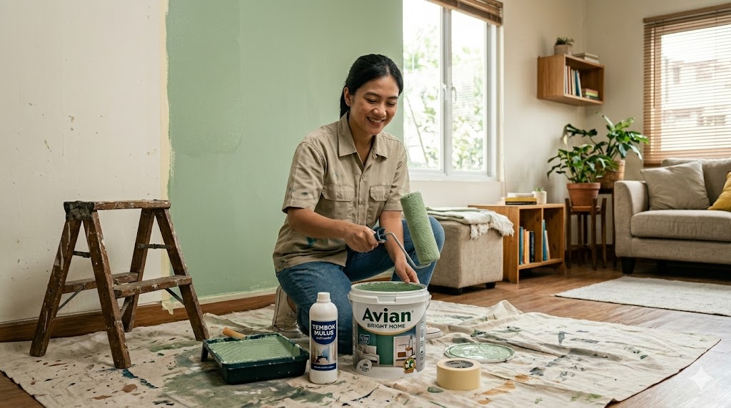 cara mengecat ulang dinding rumah sendiri dengan hasil rapi